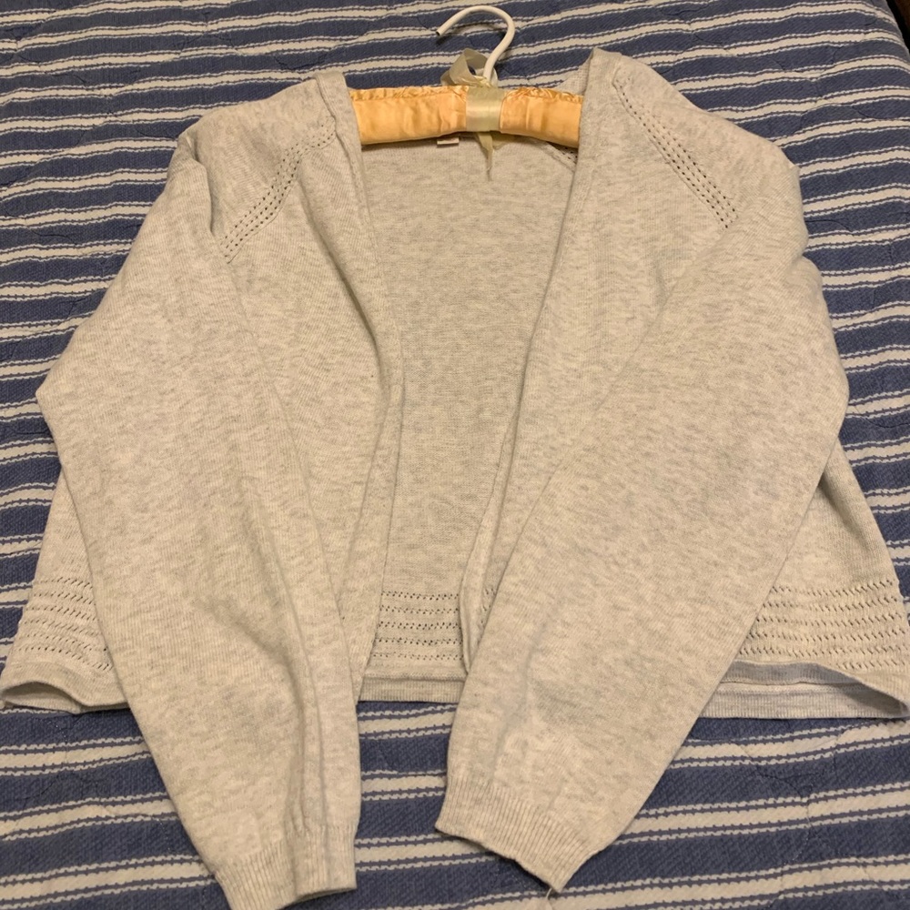 Loft cropped cardigan, size medium, cream color